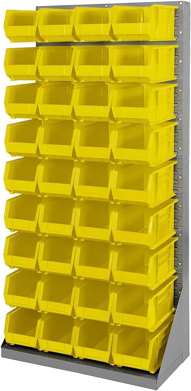 Akro-Mils 30240 AkroBins Plastic Hanging Stackable Storage Organizer Bin, 15-Inch x 8-Inch x 7-Inch, Yellow, 12-Pack