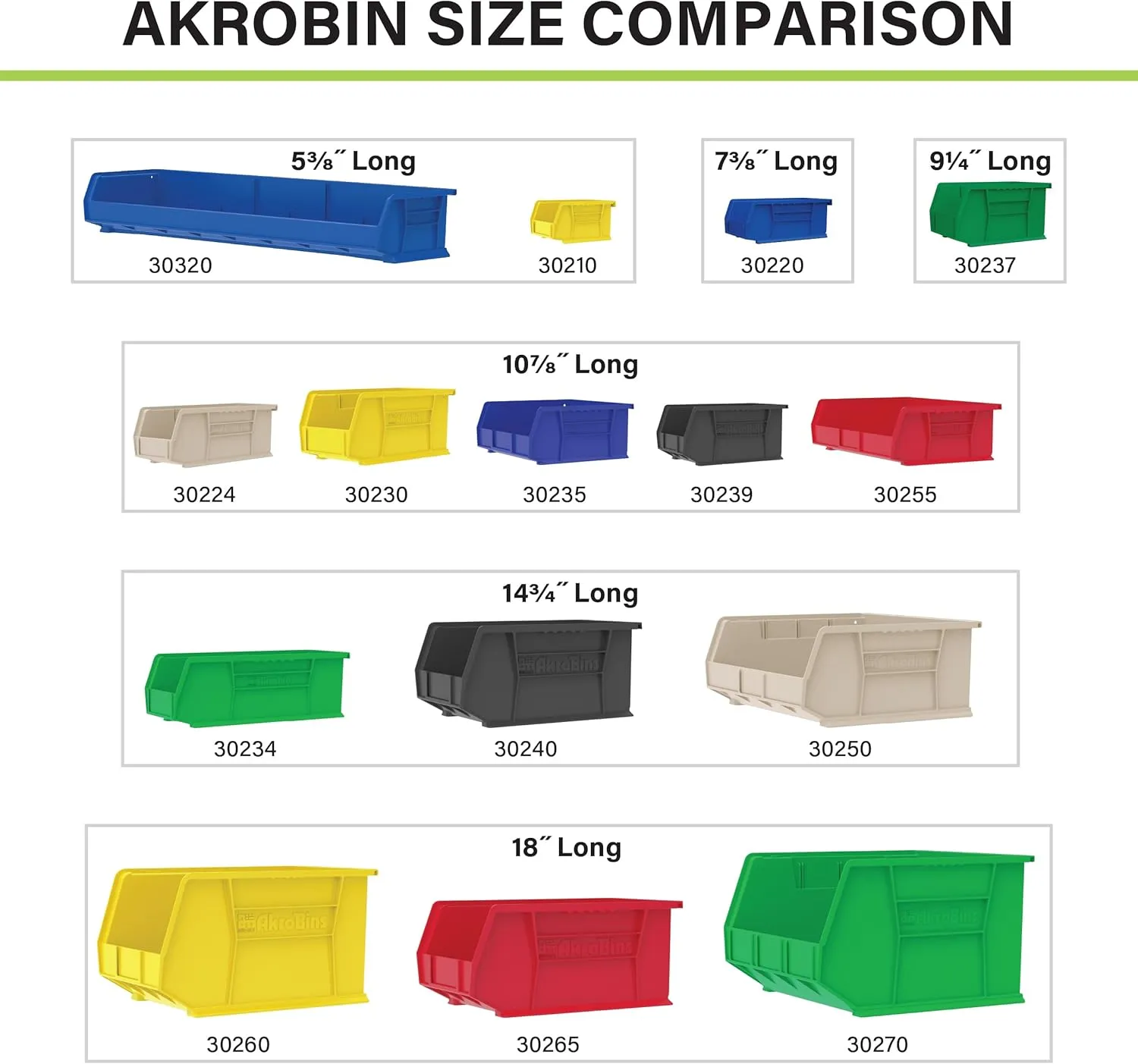 Akro-Mils 30240 AkroBins Plastic Hanging Stackable Storage Organizer Bin, 15-Inch x 8-Inch x 7-Inch, Yellow, 12-Pack