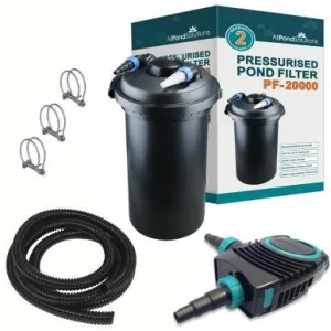 AllPondSolutions 20000L Pressurised Pond Filter Kit PF-20000-KIT