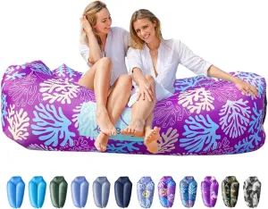 AlphaBeing Inflatable Lounger Beach Chair Accessories, Air Sofa Hammock Inflatable Couch for Camping Backyard Lakeside with Compression Sacks, Ideal Outdoor Gifts for Adults