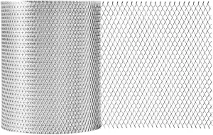 Aluminum Gutter Guard 6 Inch x 25 Feet Roll, Aluminum Leaf Filter Gutter Protection, Leaf Guard Protects from Branches, Leaves, Debris, Easy Install, Does Not Rust