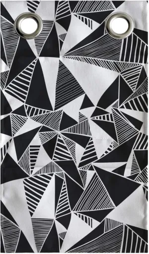 Ambesonne Abstract Hanging Pocket Organizer, Modern Monochrome Fractal Geometry Theme with Triangle Tiles Repeat in Rhythm, Printed Polyester Storage Bag with Pockets, 9" x 16", Black and White