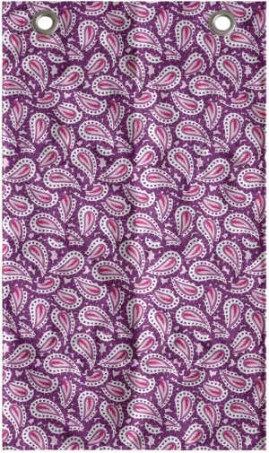 Ambesonne Magenta Hanging Pocket Organizer, Teardrops Droplet Paisley Pattern Medieval Motifs Timeless Boho Design, Printed Polyester Storage Bag with Pockets, 21" x 31", Magenta Purple and Pink