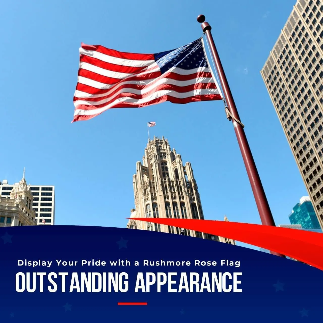 American Flag | American Flags for Outside 3X5 |100% Made in USA Flag - Premium US Flag 3X5 Heavy Duty Outdoor with Embroidered Stars and Sewn Stripes.