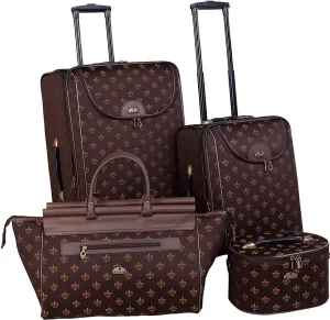 American Flyer Fleur De Lis 4-Piece Luggage Set