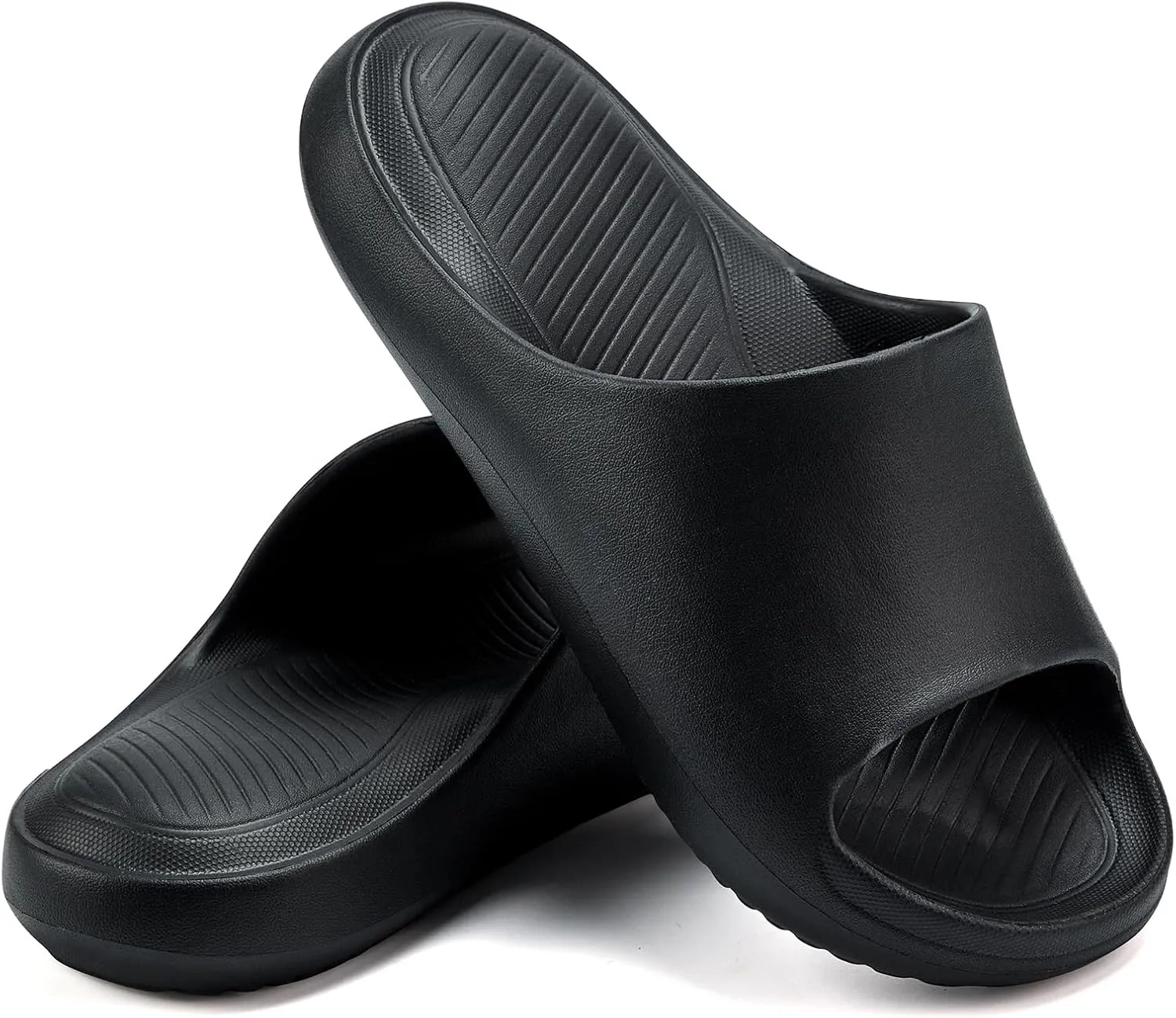 ANLUKE Pillow Slippers for Women and Men Comfortable Cloud Slides for Indoor and Outdoor Home Cushioned Thick Sole Soft Rebound