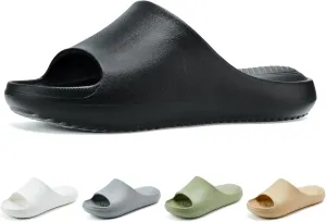 ANLUKE Pillow Slippers for Women and Men Comfortable Cloud Slides for Indoor and Outdoor Home Cushioned Thick Sole Soft Rebound