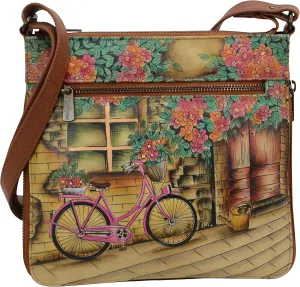 Anuschka Women’s Genuine Leather Expandable Travel Crossbody