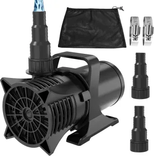 AquaMiracle 1800GPH Submersible Water Pump UL Certified Pond Pump Fountain Pump Aquarium Water Pumps for Pond, Waterfall, Fountain, Fish Tank, or Hydroponics