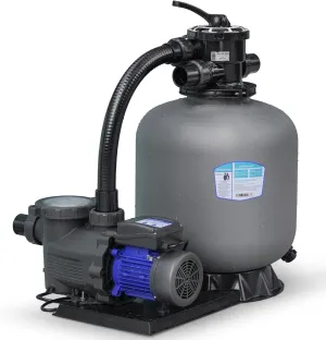 AQUASTRONG Sand Filter Pump for Above Ground Pool with Timer, 18in, 1.5 HP, Max 8100GPH for Pools Up to 28000GAL, 6-Way Valve, Enhanced Circulation for Crystal-Clear Pool