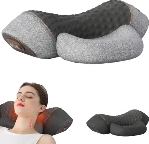 Artuvate Neck Massager,3-in-1 Neck Massager Pillow, Shoulder Massager with Heat and Electric Lifting Airbag, forSide Back Stomach Sleepers for Back Shoulder (Grey)