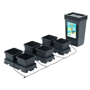 AutoPot 6 Pot easy2grow System with 2.2 Gallon Plastic Pots and 12.4 Gallon Tank - Dual-Pot Self-Watering, Gravity-Fed Hydroponic System (6Pot - 2.2 Gallon - 12.4 Gallon Tank)