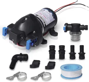 AZ4U R3526144 R3526144D Water Pump for RV - 3.0 GPM, 50-PSI, 12V DC, R03526144A, Diaphragm Water Pump with Pressure Switch and Strainer for RV, Marine, Yacht, Caravan