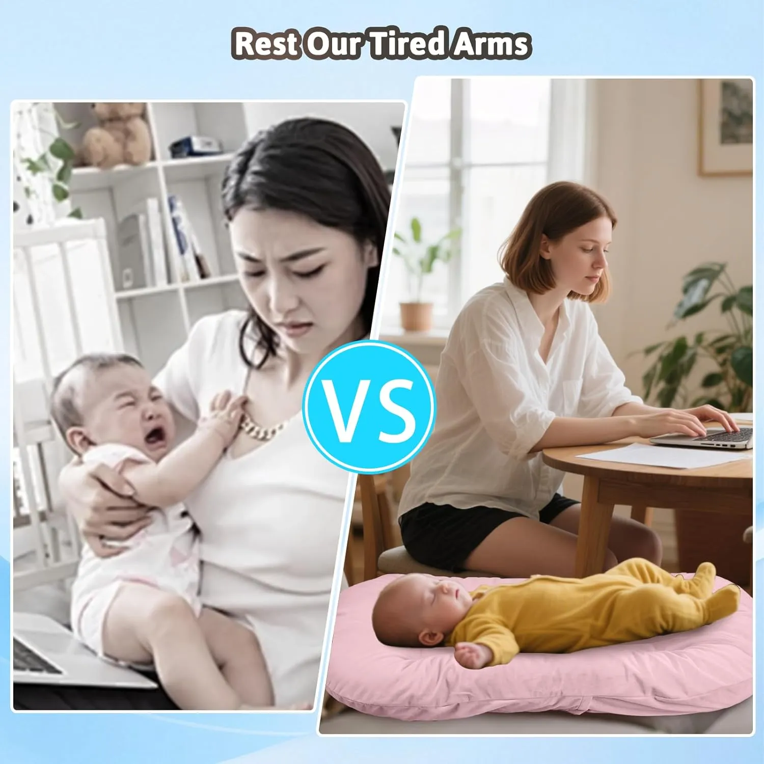 Baby Lounger Pillow,Loevin Baby Lounger Pillow for Newborn Cosleeping for Baby in Bed,Newborn Lounger Baby Nest for Boys & Girls 0-12 Months-Pink