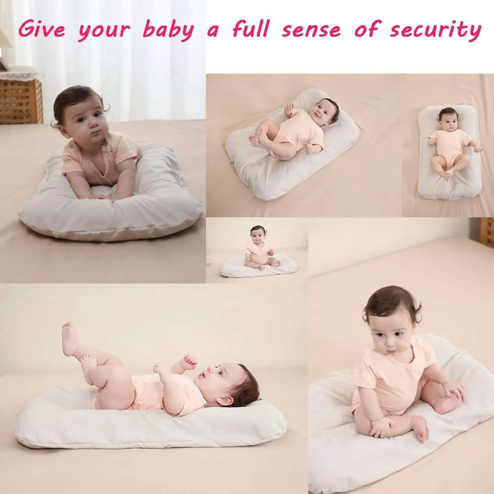 Baby Lounger,Baby Lounger Pillow,Baby Lounger Nest Cover for 0-12 Month (Dark Gray)