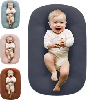 Baby Lounger,Baby Lounger Pillow,Baby Lounger Nest Cover for 0-12 Month (Dark Gray)