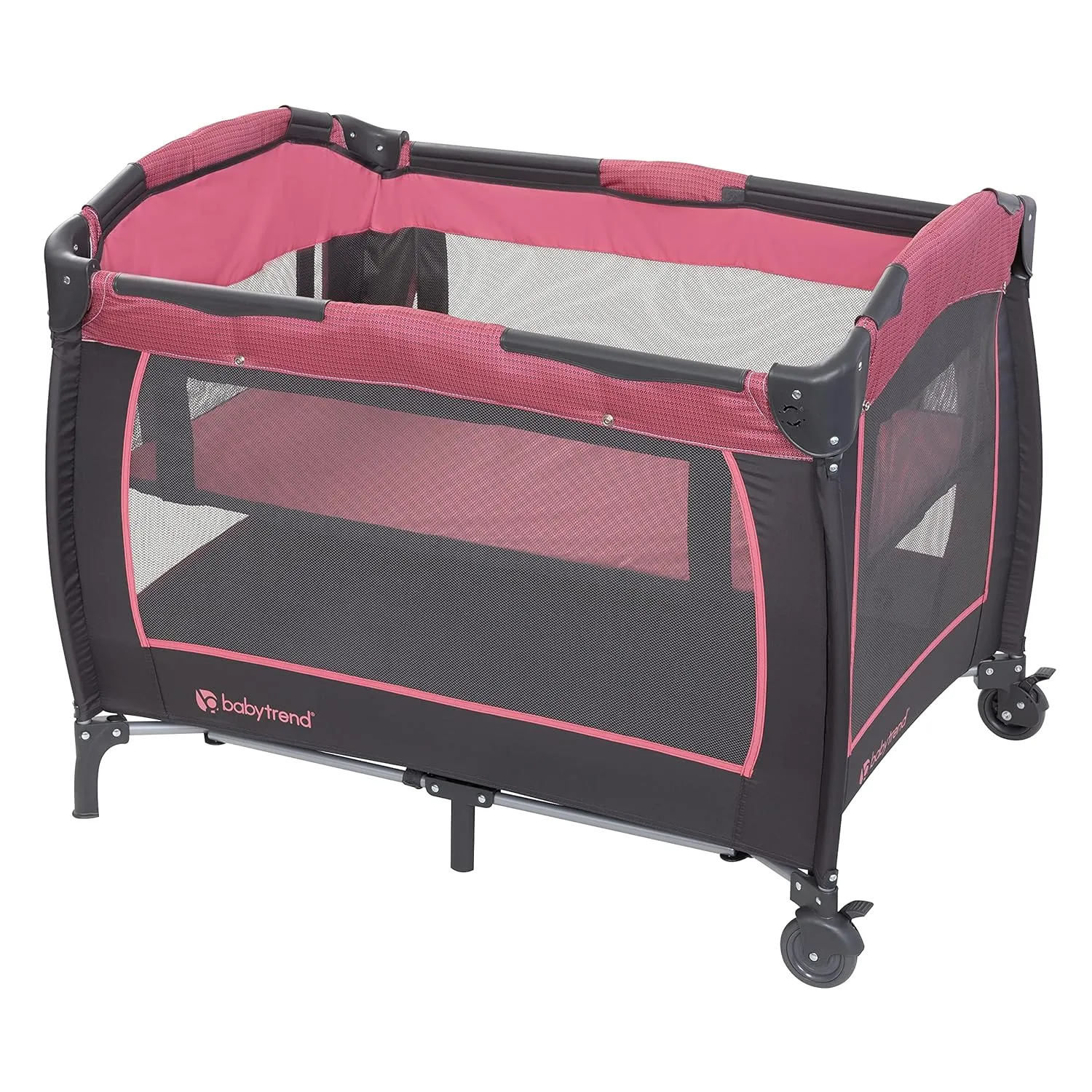 Baby Trend Lil’ Snooze™ Deluxe III Nursery Center® Playard for Twins, Cozy Berry