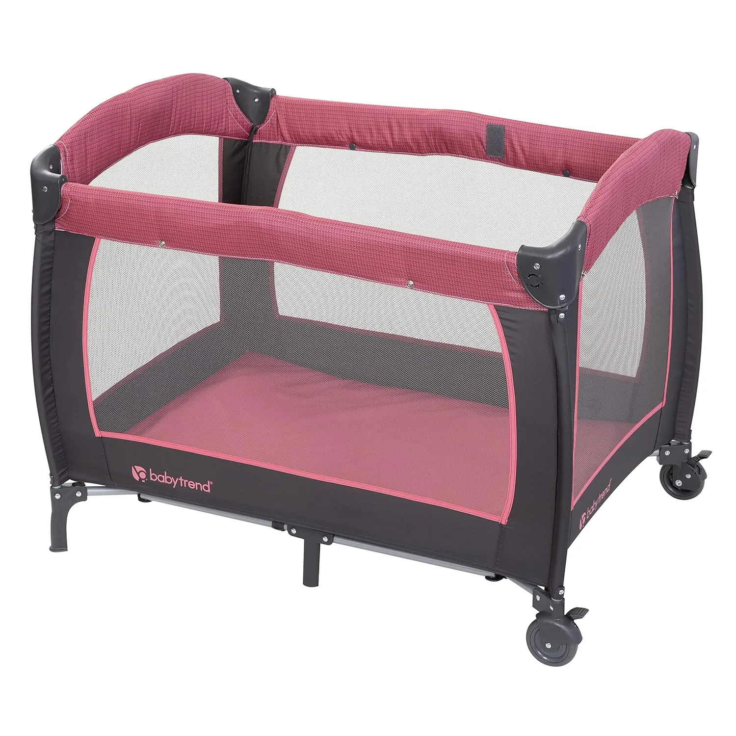 Baby Trend Lil’ Snooze™ Deluxe III Nursery Center® Playard for Twins, Cozy Berry