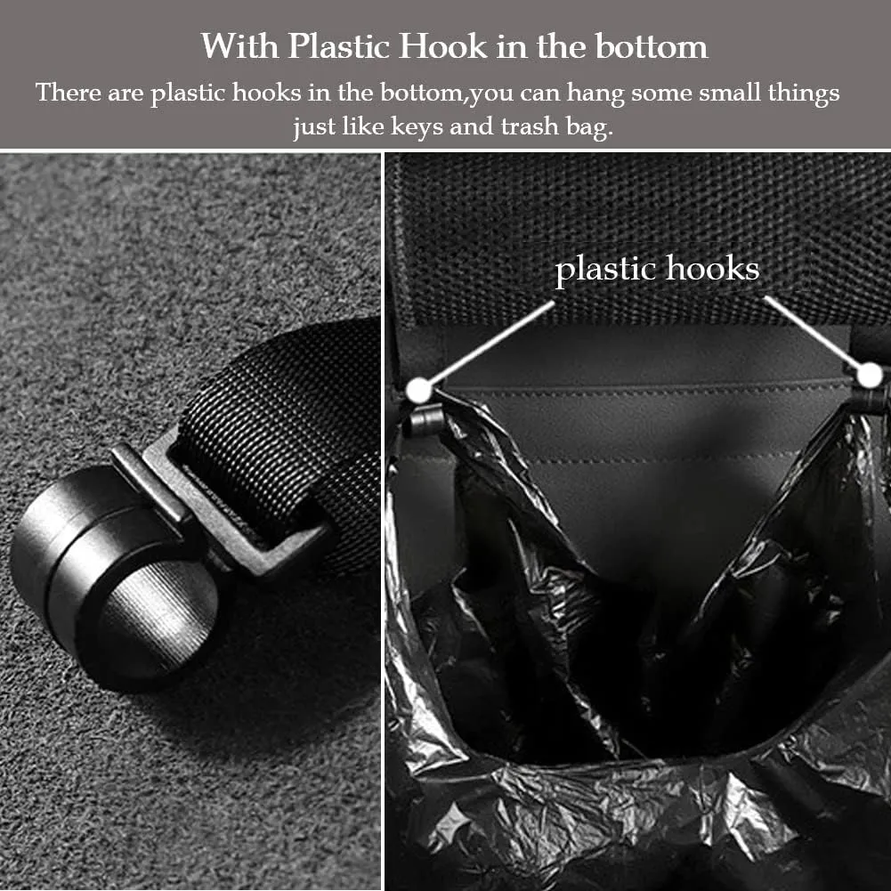 Backseat Organizer, Hanging Storage Bag With Plastic Hooks, Travel Accessories, Faux Deer Velvet Material, Compatible With Most Vehicles, Inner Accessories