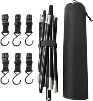 Barbecue Hiking Campfire Pole Lantern Stand Stable Outdoor Picnic Light Hanger Hooks Organizer for Outdoor BBQ Campsite Grill