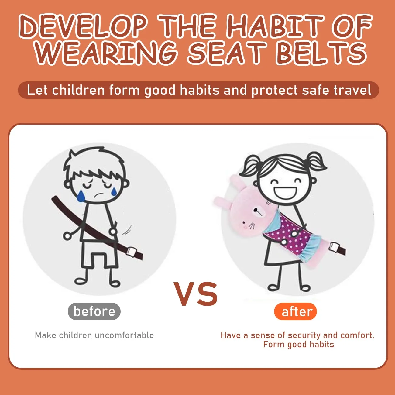 Barelove Seat Belt Cover Pillow for Kids, Car Seatbelt Cushion Shoulder Neck Support Protector Pad, Soft Stuffed Plush Travel Vehicle Belts Strap Pillow for Kids Headrest Christmas Gifts (Unicorn)