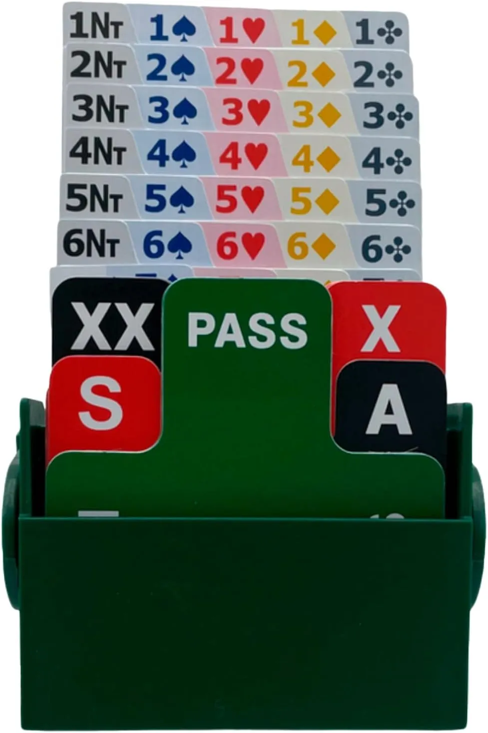Baron Barclay - Super Bridge Boxes - Set of 4 Bidding Devices with Plastic Bidding Cards (Green)