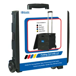 Bazic Rolling Cart, Black (BAZ 2196)