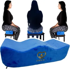 BBL Brazilian Butt Lift Pillow for Post Surgery Recovery, Uniqe 30 Degree Angle Design for Firm Memory Foam Support After BBL Surgery Recovery (Blue)