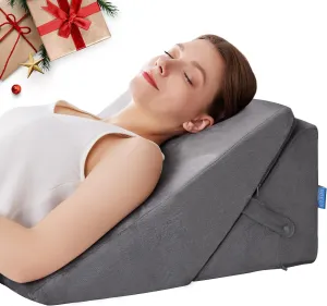BDEUS Bed Wedge Pillow for Sleeping, Memory Foam Adjustable 9&12 Inch Incline, Wedge Pillow for Back Support and Leg Elevation Reading