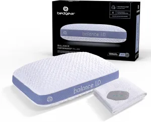 Bedgear Balance Size 1.0 Pillow & Dri-Tec Protector - Queen Size - Sleep Essentials Bundle