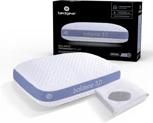 Bedgear Balance Size 3.0 Pillow & Dri-Tec Protector - Queen Size - Sleep Essentials Bundle