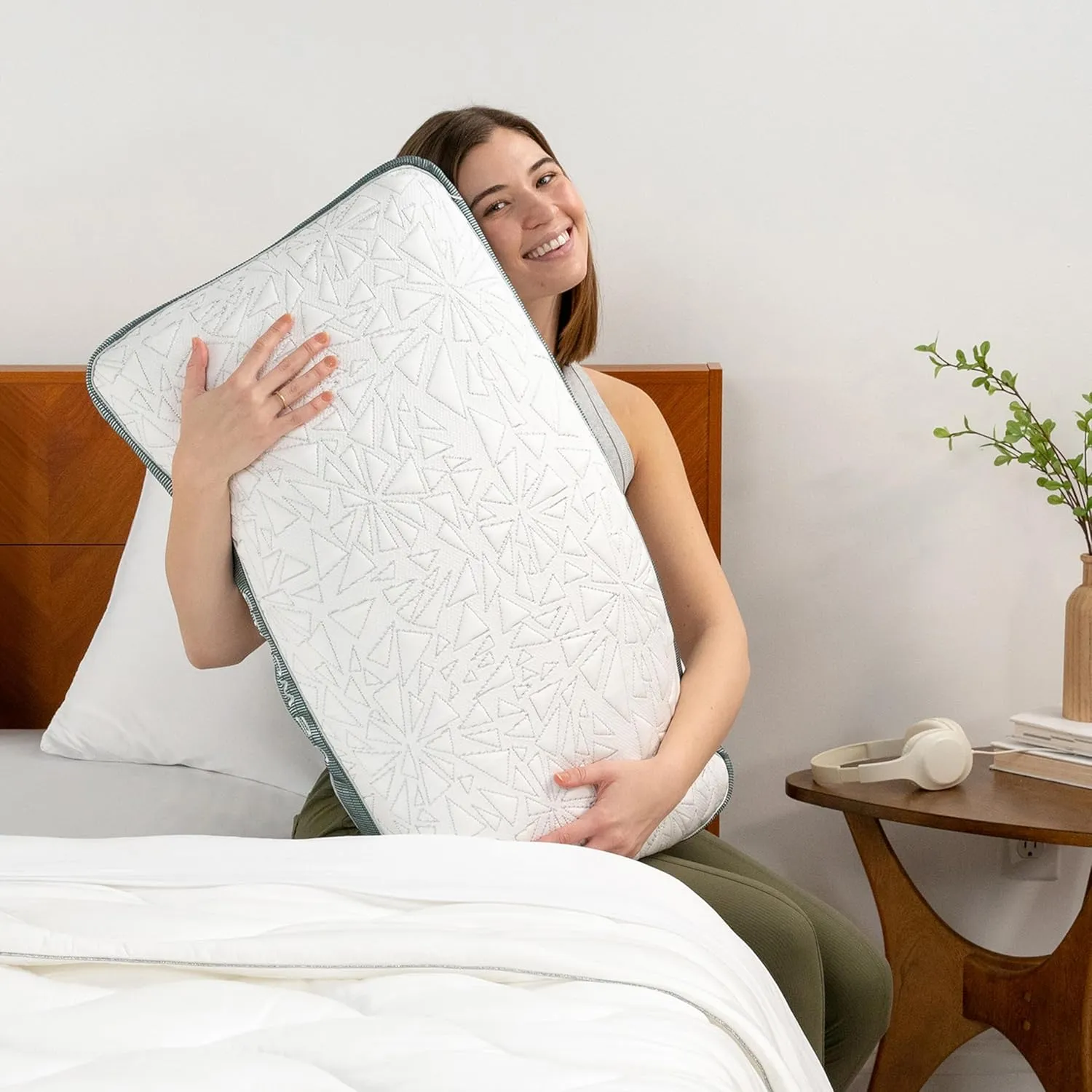 Bedgear Storm King Performance Pillow - Size 0.0 - Cooling Bed Pillow for Hot Sleepers - Medium Pillow for All Sleep Positions, Hypoallergenic, Washable & Removable Cover - 20" W x 36" L x 4.75"