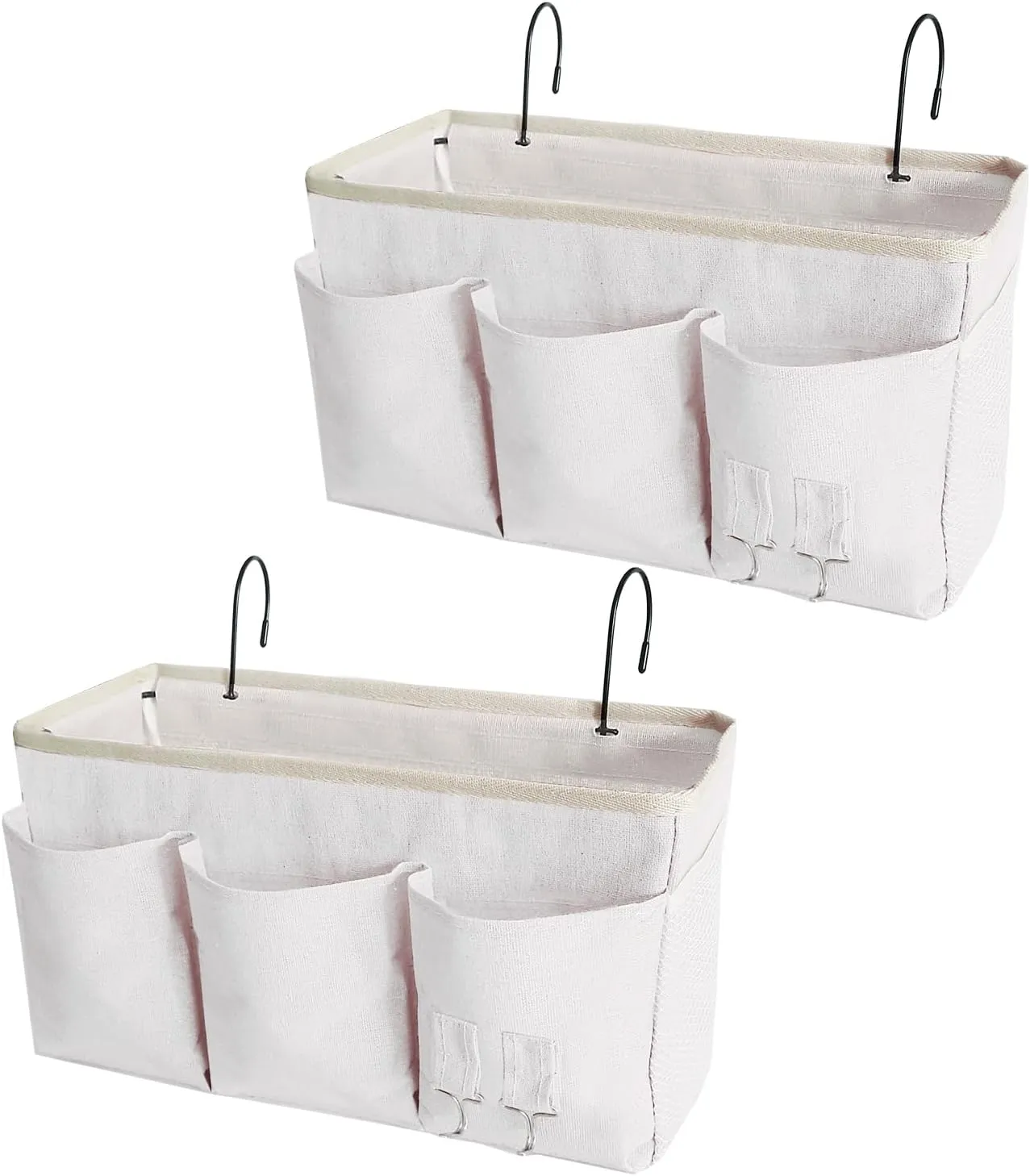 Bedside Caddy, Bedside Hanging Storage Organizer forBunk and Hospital Beds,College Dorm Bed，Can be Placed Glasses Books Mobile Phones (White 2)…