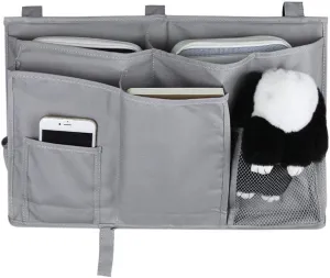 Bedside Storage Organizer, Bedside Caddy Hanging Storage Bag for Bunk and Hospital Beds, Dorm Rooms Bed Rails,Baby Bed,Baby Cart,Car Backrest with 8 Pockets (Grey)