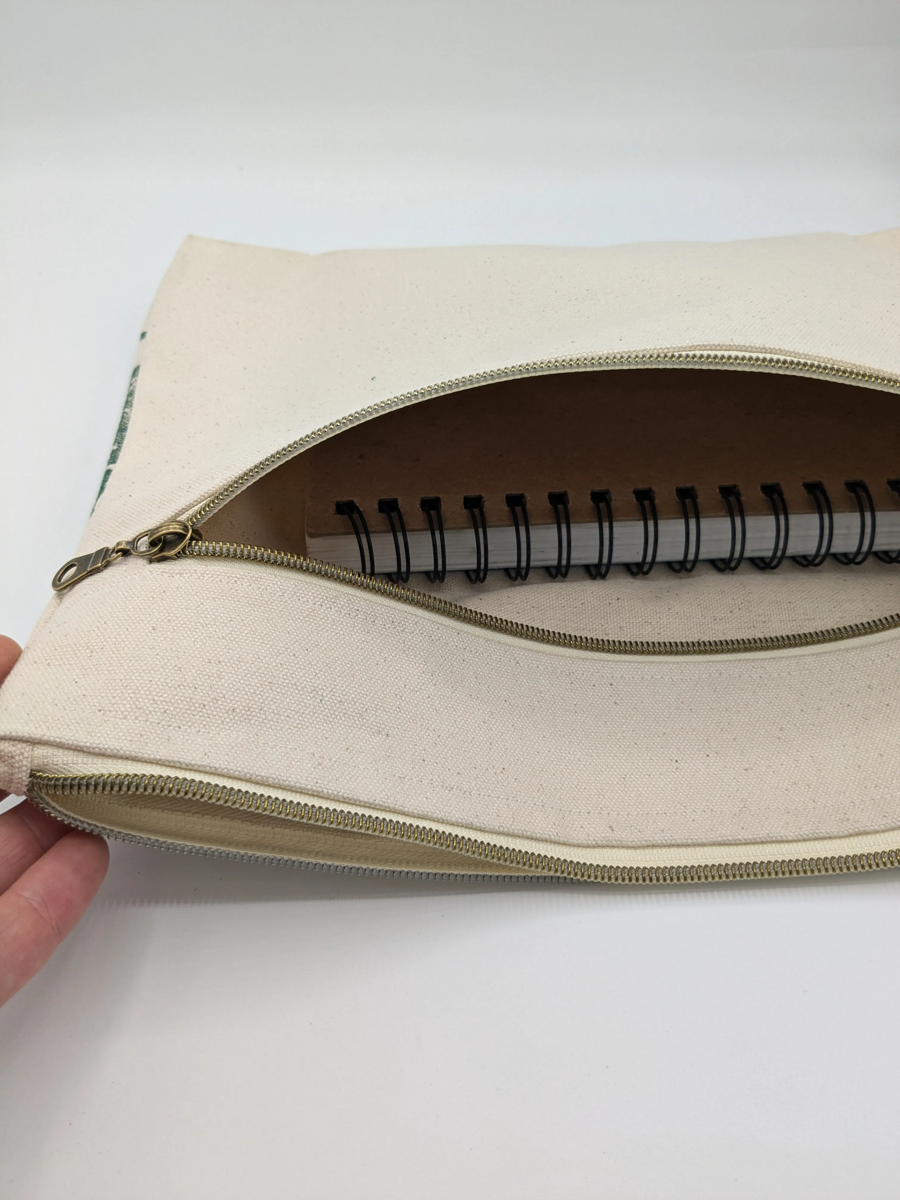 Bee Large Zippered Pouch