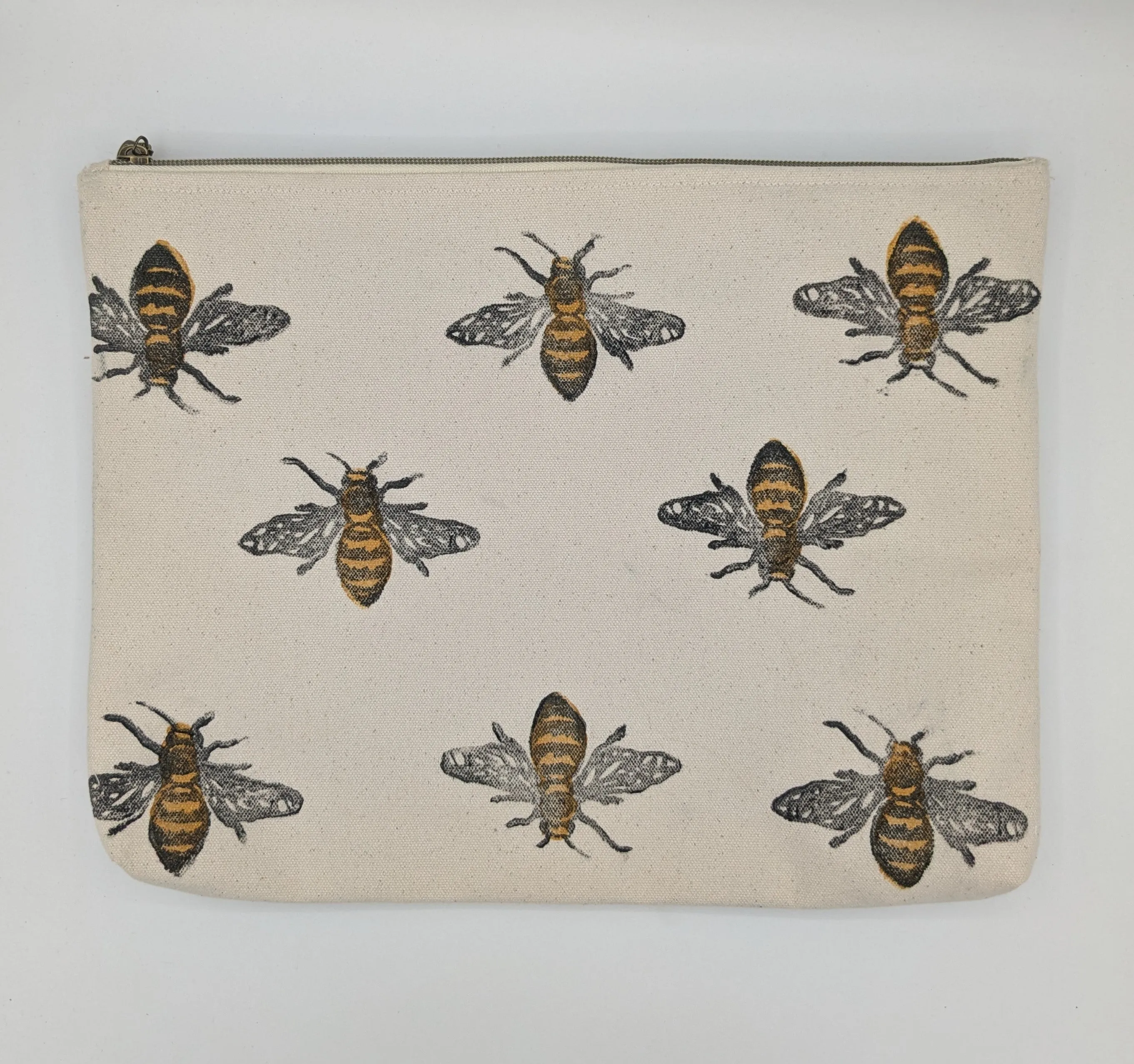 Bee Large Zippered Pouch
