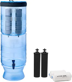 Berkey Light Gravity-Fed Water Filter with 2 Black Berkey Elements and 2 Berkey PF-2 Fluoride and Arsenic Reduction Elements