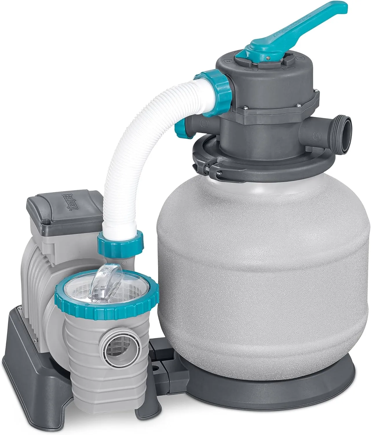 Bestway 2,200 Gallon Sand Filter Pump for 300 to 11,200 Gallon Above Ground Outdoor Swimming Pools with ChemConnect Clean Water Dispenser