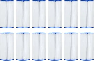 Bestway 4.2x8 in Type III-A/C Filter Cartridge Outdoor Swimming Pool Filter Pump Replacement Compatible with 530 to 1500 Gallons Filter Pump, 12 Pack