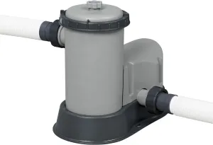 Bestway 58390E Flowclear 1500 GPH Filter Pump for 300 to 8,400 Gallon Above Ground Swimming Pool with Adaptors and Energy Saving Plug
