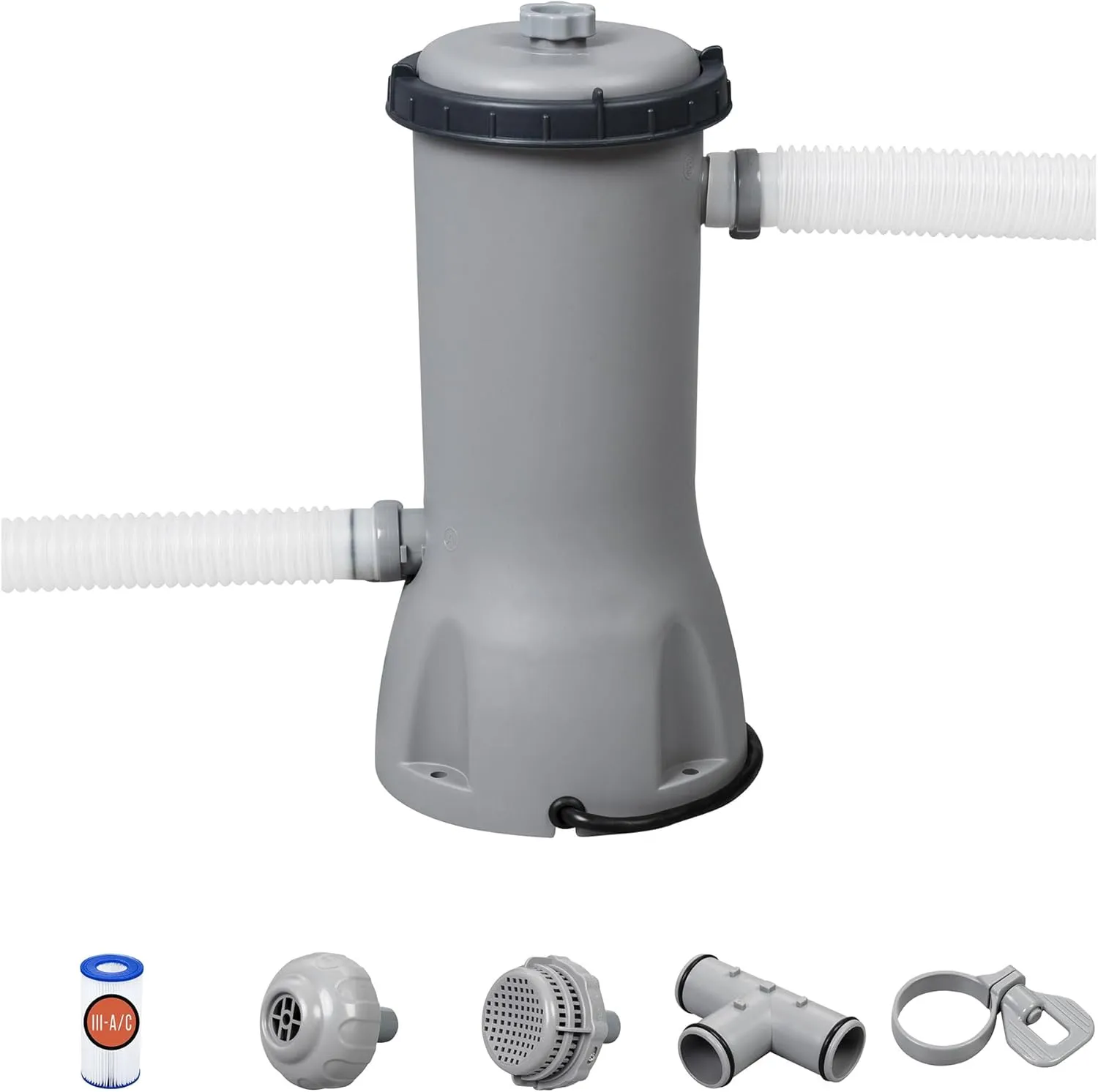 Bestway Flowclear 1,000 Gallons Per Hour 120 Volt Above Ground Swimming Pool Water Filter Pump Cartridge with Automatic Shut Off Timer