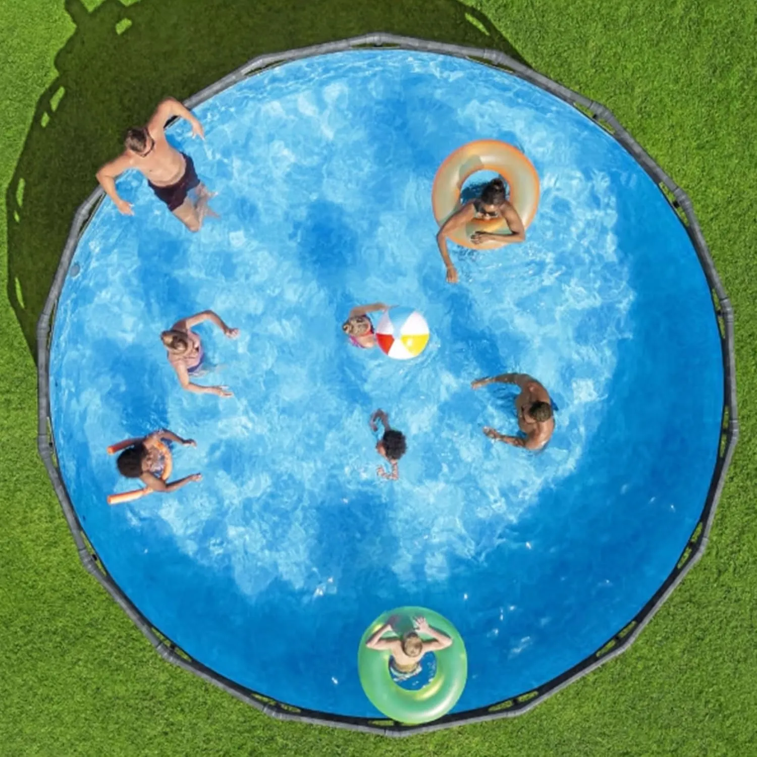 Bestway Steel Pro 10 Foot x 30 Inch Round Framed Above Ground Outdoor Backyard Swimming Pool Set with 330 GPH Filter Pump, Blue