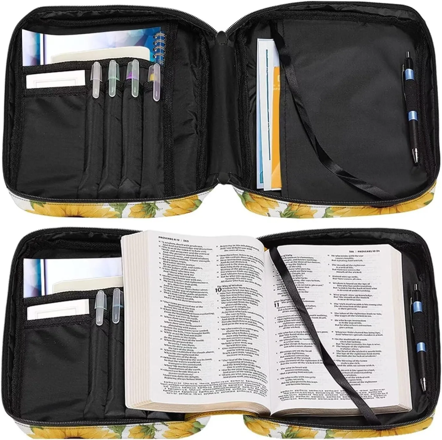 Bible Bag Tote Bible carrying case for Women Men Bible Covers for Women Men with Pockets Personalized