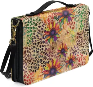 Bible Cover Case for Women Men Leather Western Bible Case Bible Covers for Women Men with Pockets