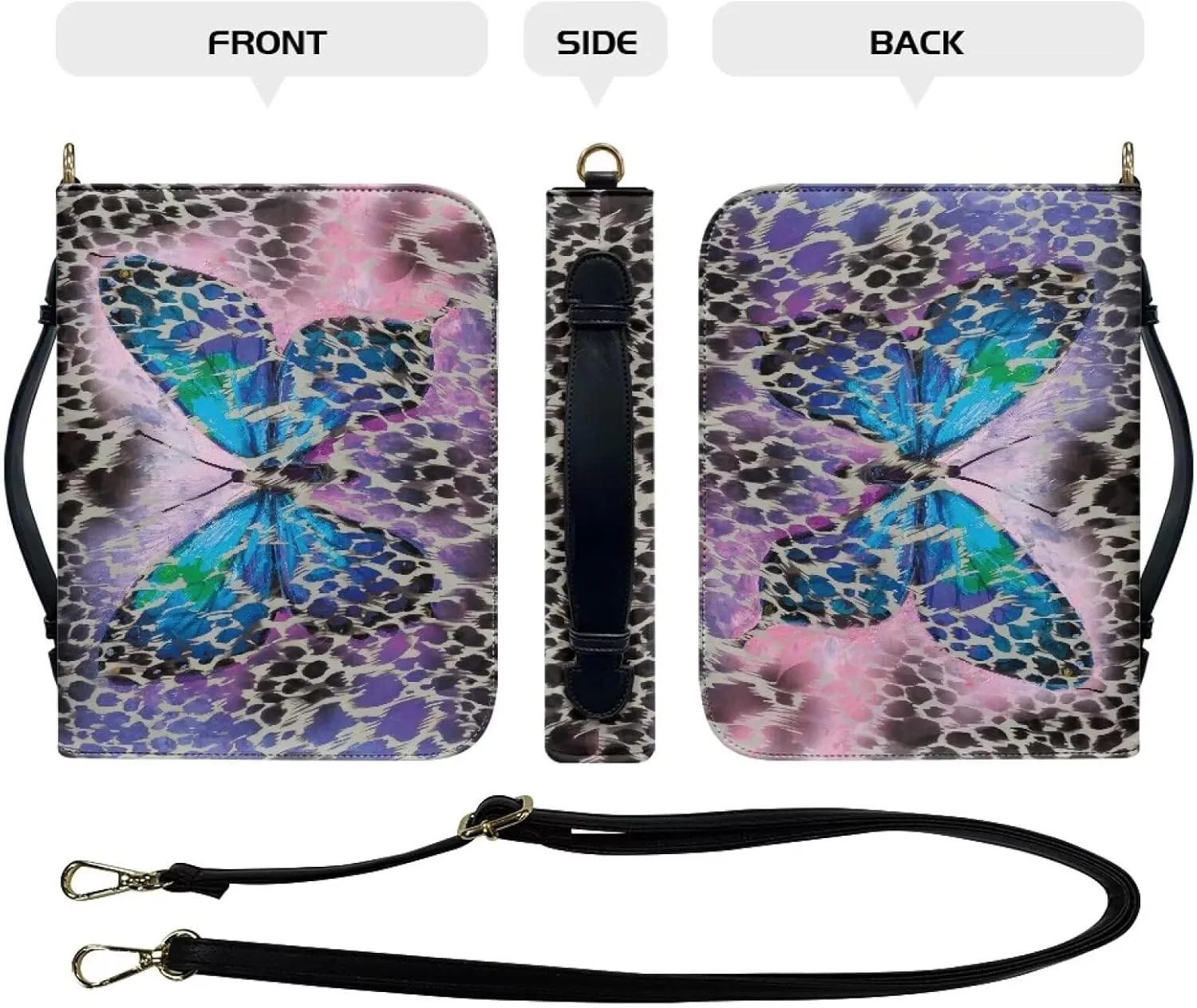 Bible Cover Case for Women Men Leather Western Bible Case Bible Covers for Women Men with Pockets