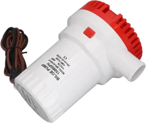 Bilge Pump, Submersible Bilge Protective 1500GPH Versatile 5m Silent Operation for Pond Spas (12V)
