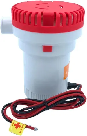 Bilge Submersible Water Pump 12V 24V 1500GPH Micro Boat Seaplane Motor Homes Houseboat Filter Accessories(1500GPH 24V)