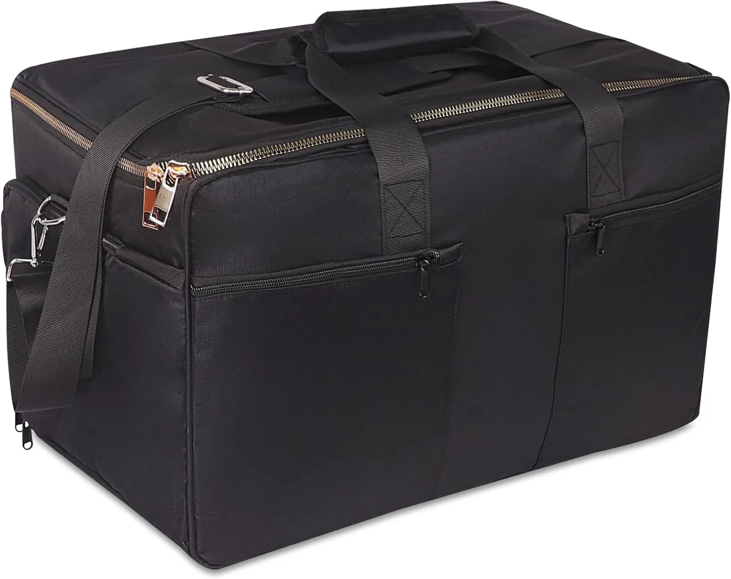 Black Board Game Bag, Reinforced Padded Board Game Backpack with Shoulder Straps & Carrying Handle & Extra Pockets, Quality Game Organizer & Portable Storage Case