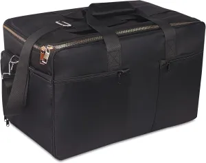 Black Board Game Bag, Reinforced Padded Board Game Backpack with Shoulder Straps & Carrying Handle & Extra Pockets, Quality Game Organizer & Portable Storage Case