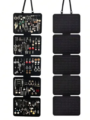 Black Felt Hanging Earring Jewelry Storage Bag